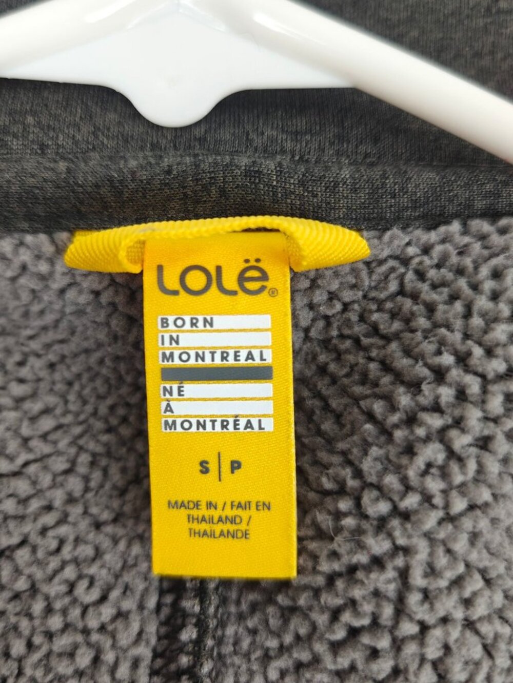 Lole Charcoal Gray Women's Toggle Coat Size Small Fleece-Lined Warm Casual - Picture 7 of 10